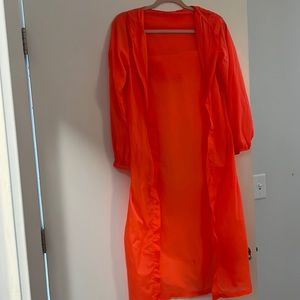 Bright orange light windbreaker
